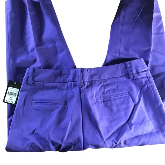 Nue Options Women’s Purple Pants – Size 12 Long – 32” Inseam – Slim Fit - Picture 5 of 10